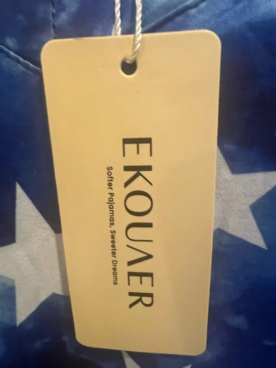 Ekouaer Blue Star Print Pajama Set - 2XL - Picture 2 of 6